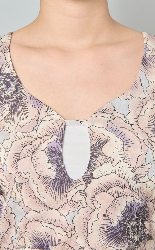 フラワープリントワンピース