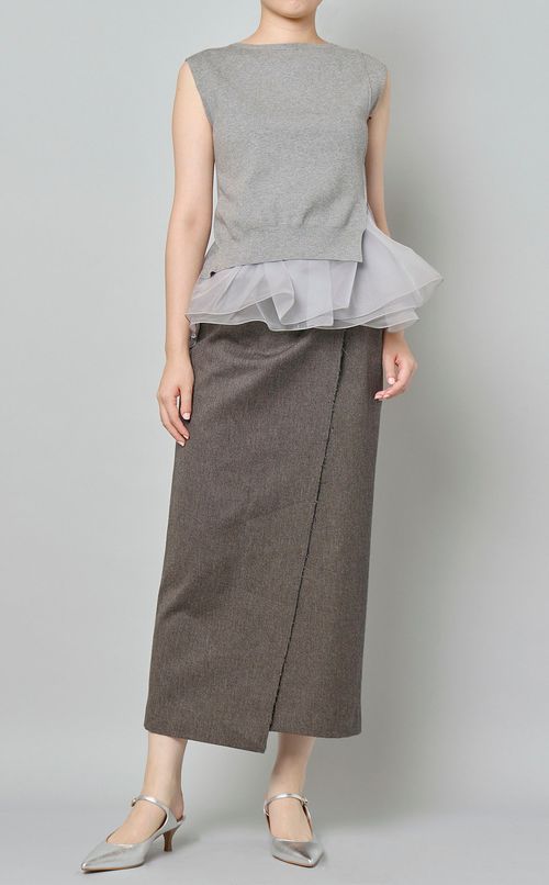 カットオフウールベルト付スカート