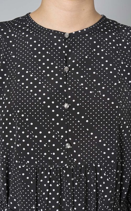 ドットプリントプルオーバーワンピース