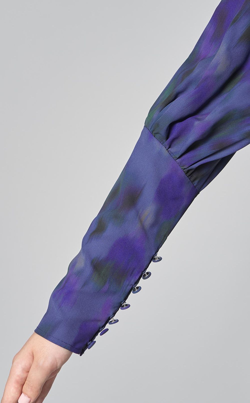 フラワープリントギャザーワンピース