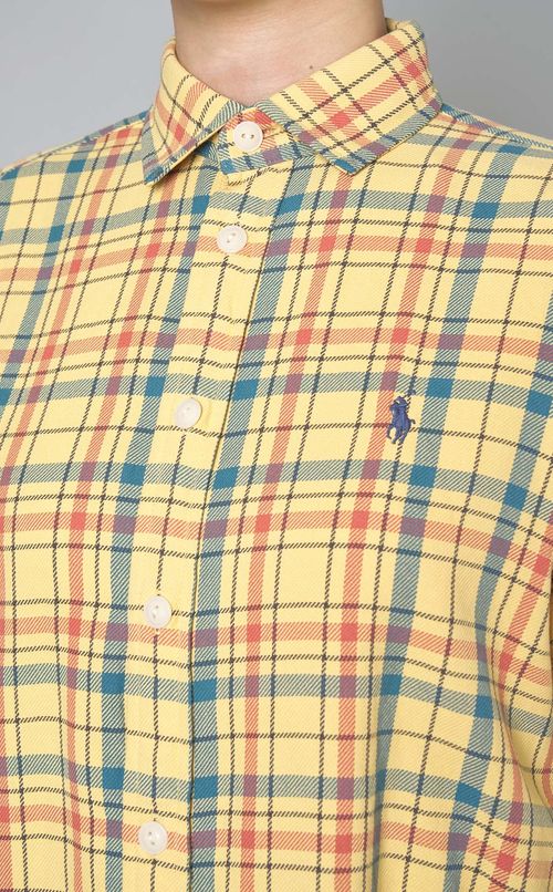 コットンネルチェックシャツ