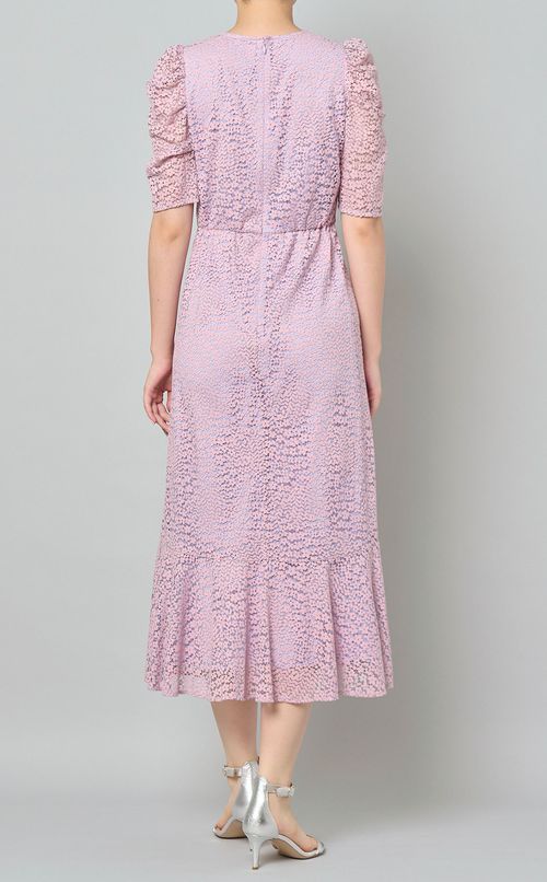 ラッセルレースパフショルダードレス