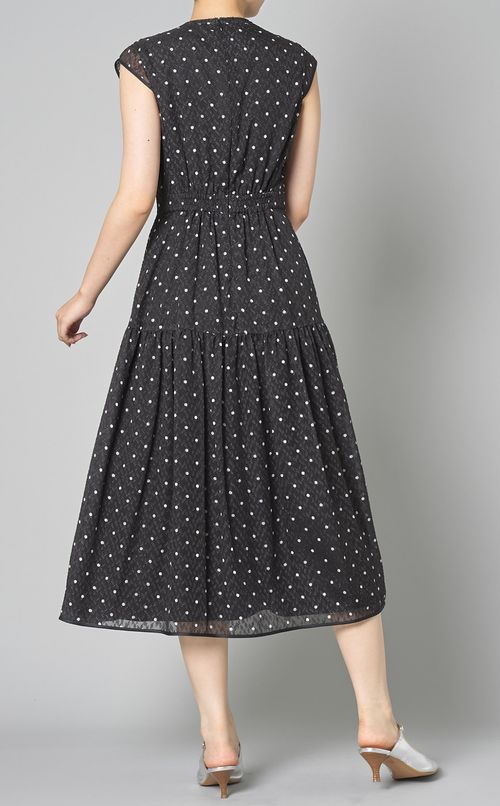 カットジャガードプリントワンピース