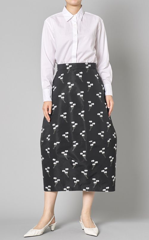 フラワージャガードスカート