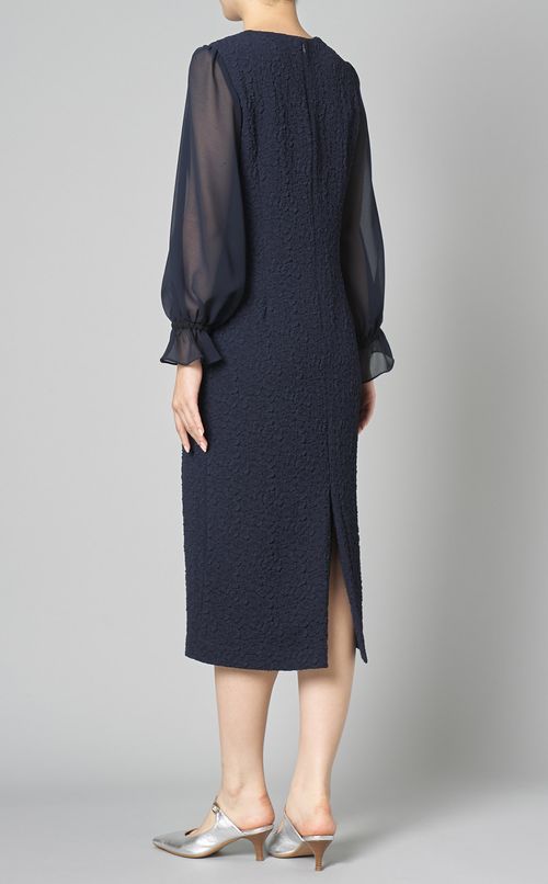 シフォンスリーブジャガード