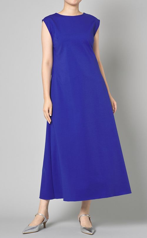 ポンチクルーネックAラインワンピース