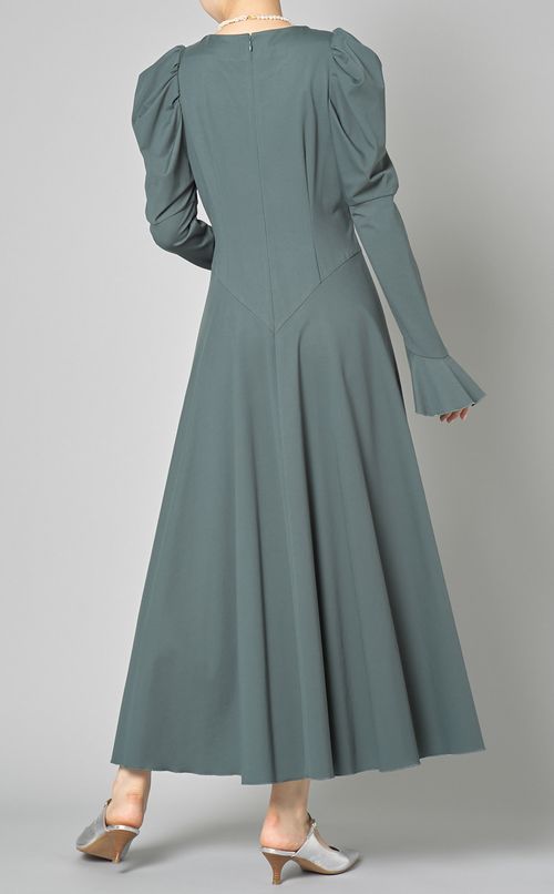 タックスリーブジャージーワンピース