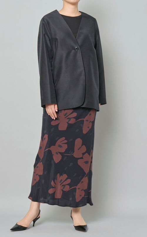 ノーカラーシアージャケット