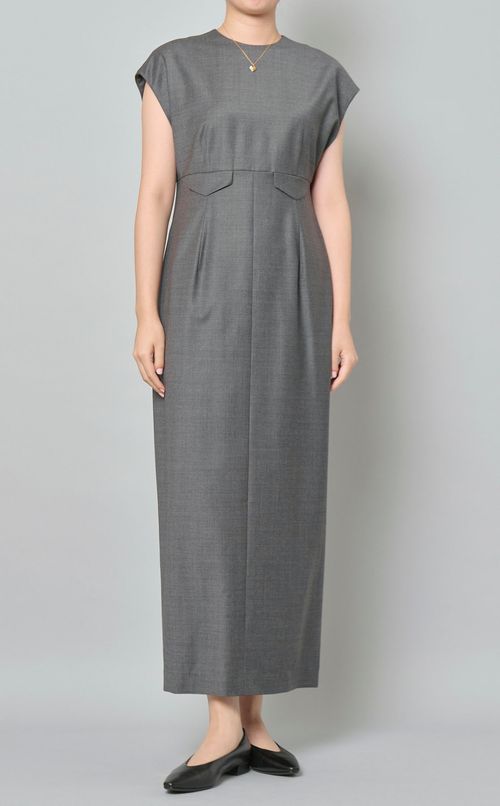 ウエストカーブドレープワンピース