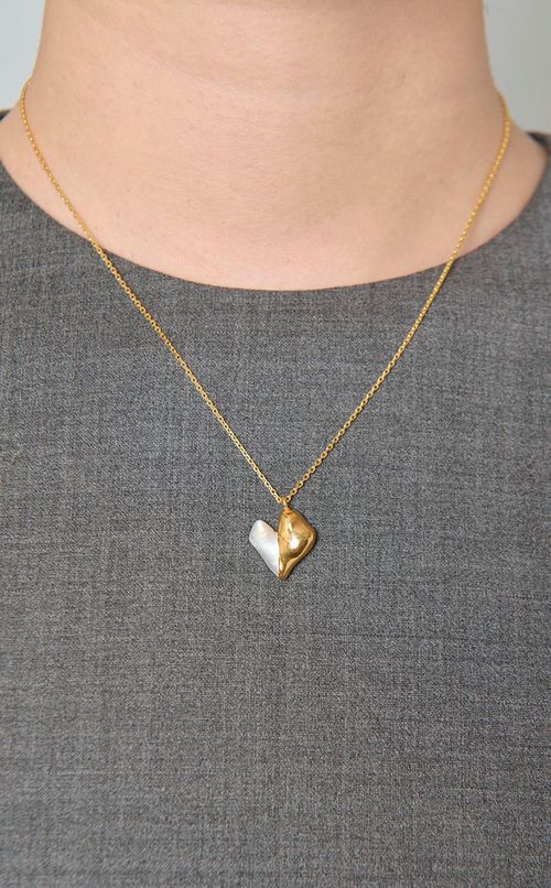 ハートパールネックレス