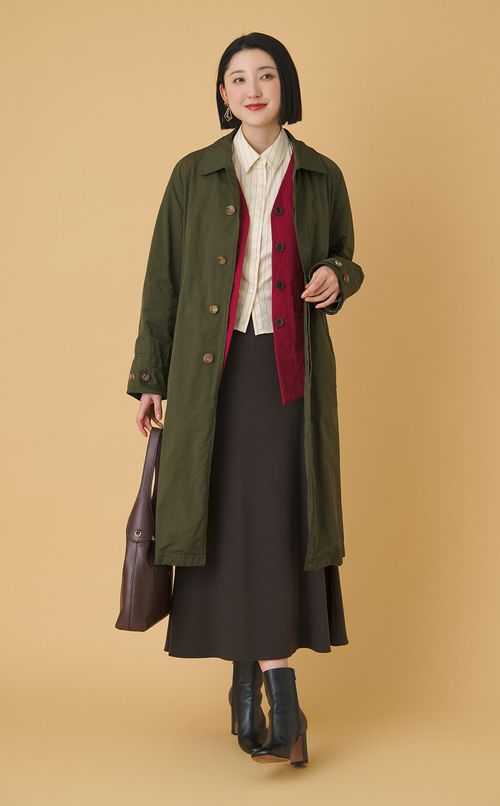 シングルタフタロングコート