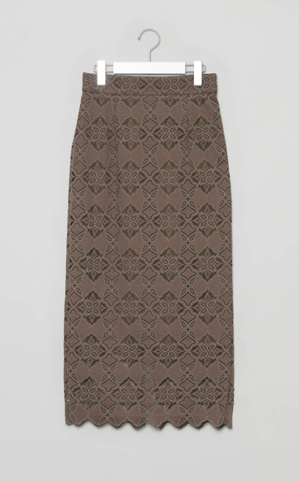 コードバイカラーレースタイトスカート