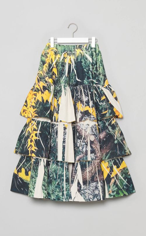 ダイレクトプリン卜リブギャザースカート