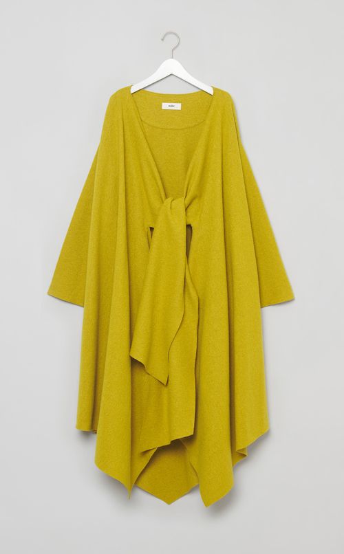 ウールラップコートドレス