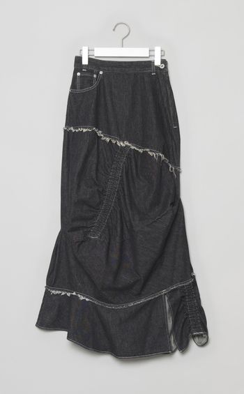 ギャザータックデニムスカート