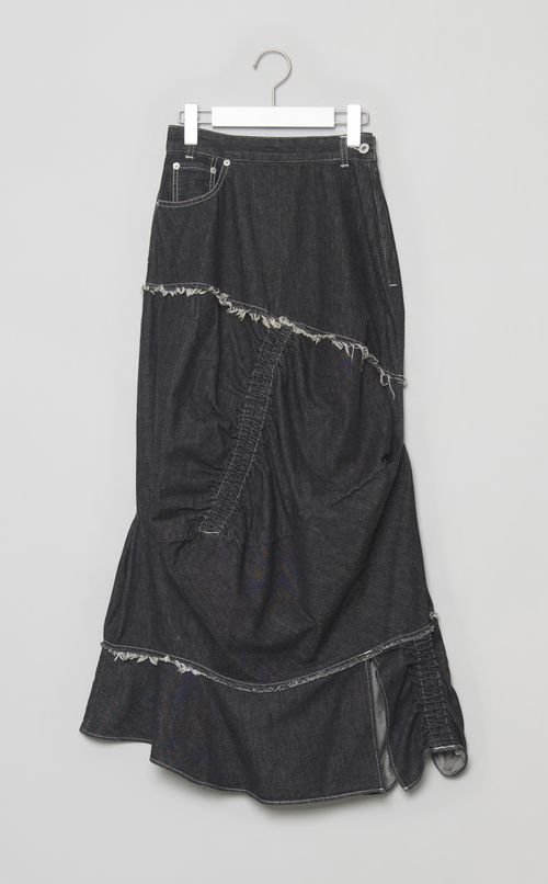 ギャザータックデニムスカート