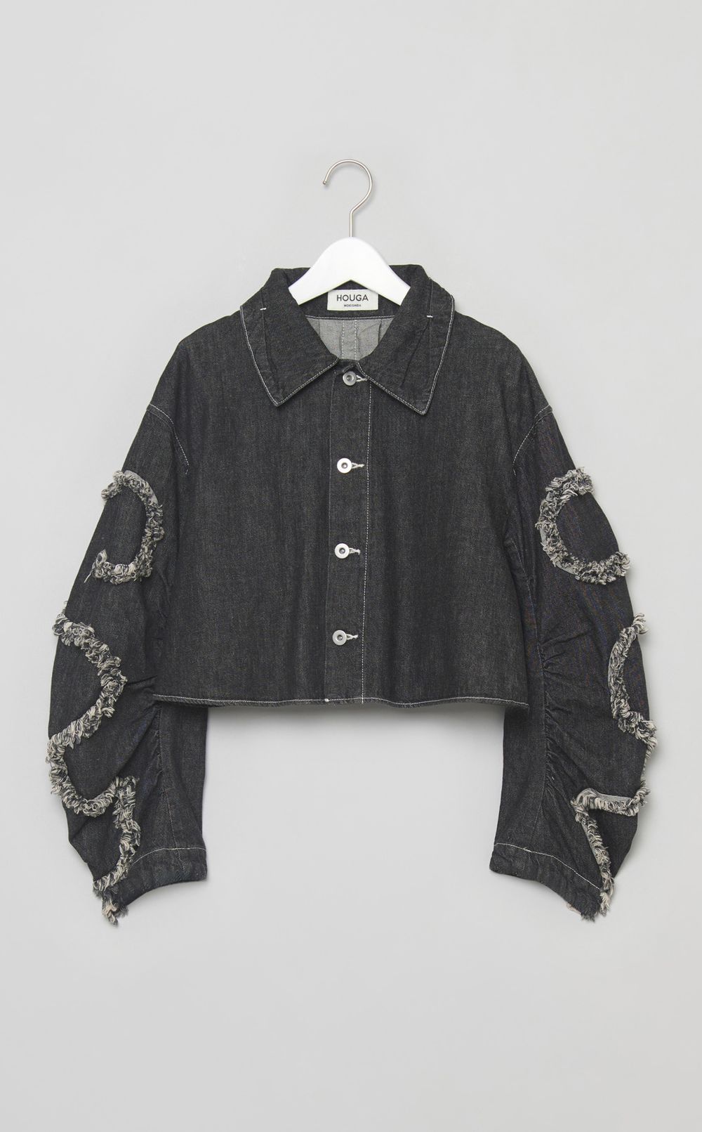 フリンジデニムショートブルゾン