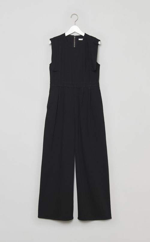 スクエアスリーブデニムオールインワン