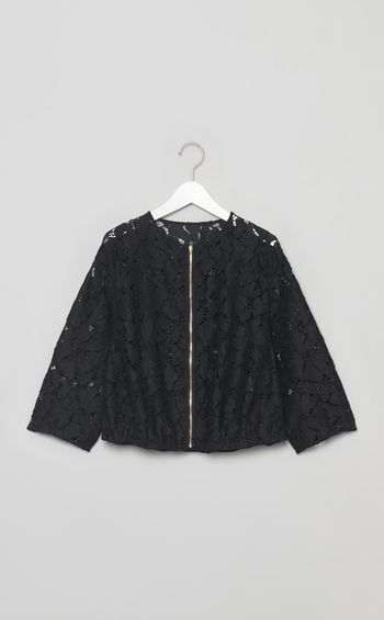 フラワーコードレースブルゾン