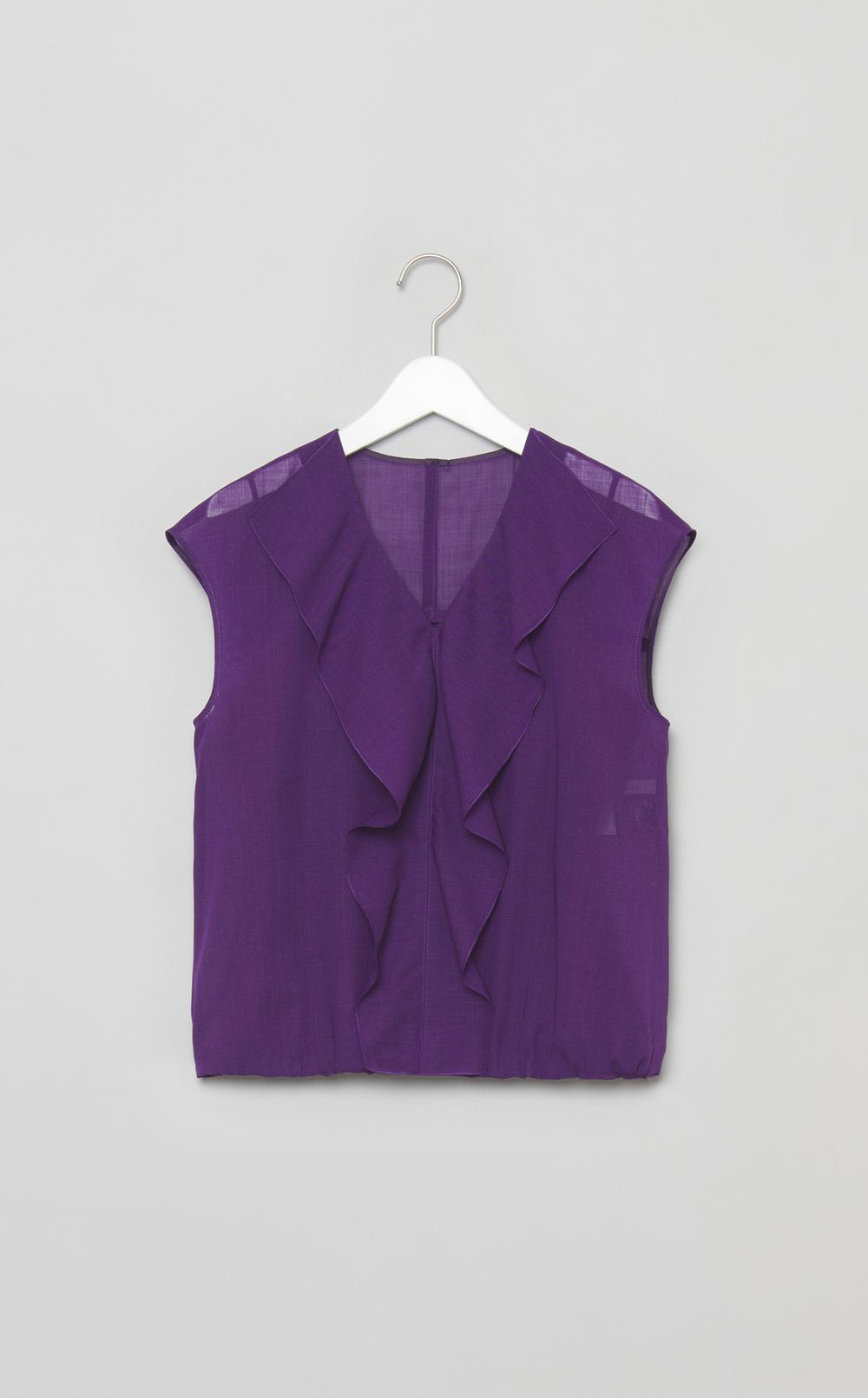 ウールボイルフリルブラウス