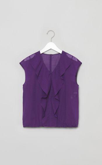 ウールボイルフリルブラウス