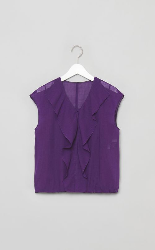 ウールボイルフリルブラウス