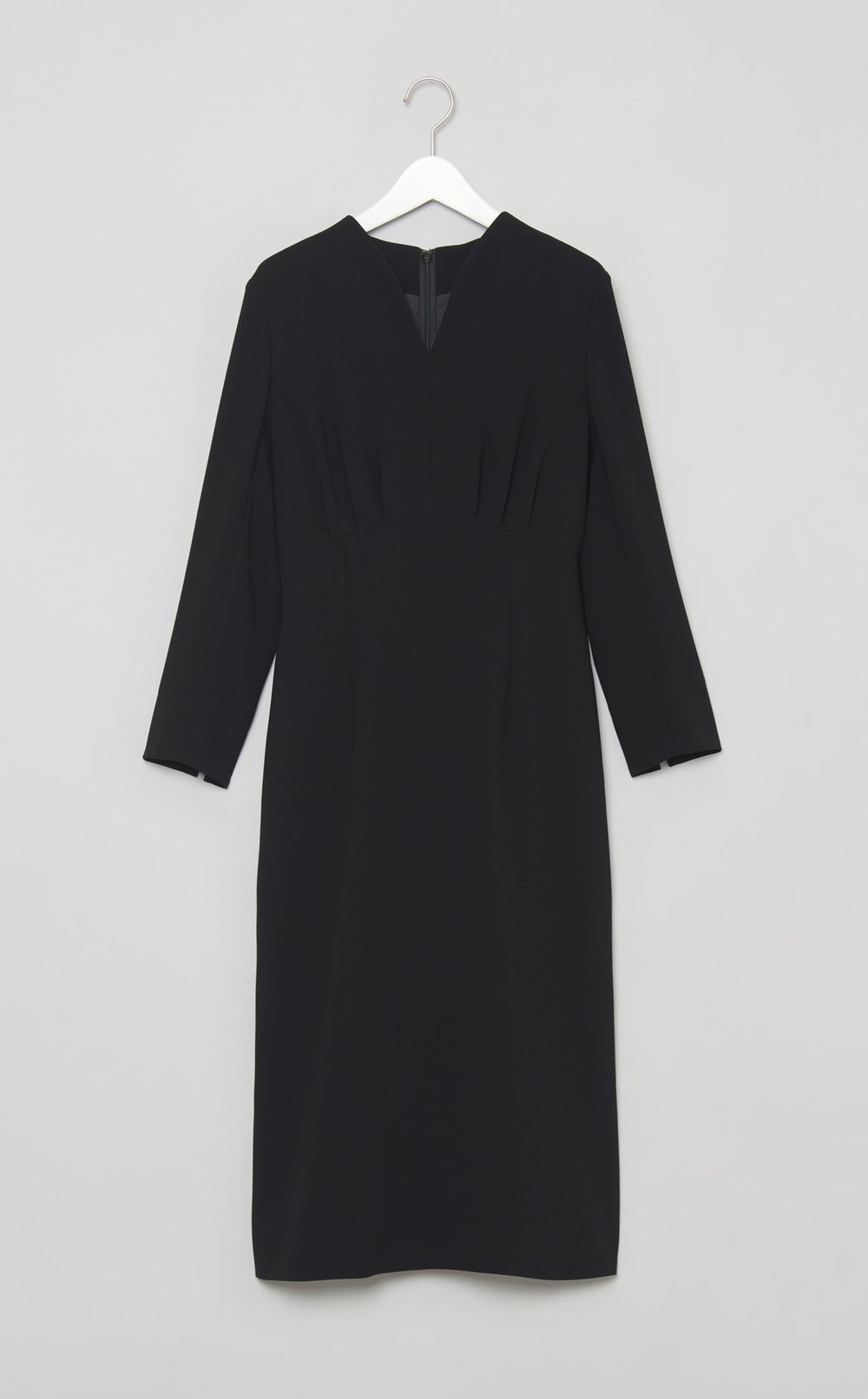 Vネックダブルクロスワンピース