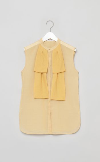 シアーウールビックボウタイブラウス