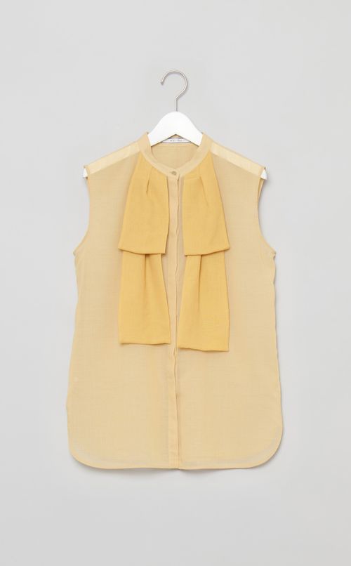 シアーウールビックボウタイブラウス