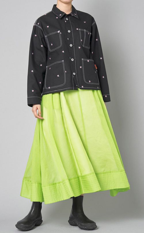 シアーオーガンジーギャザースカート