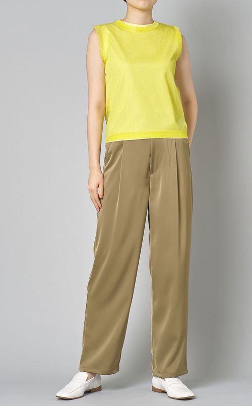 ワイドレッグサテンパンツ