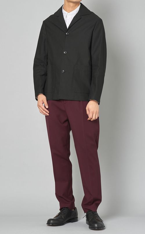 ウールギャバジンテーパードパンツ