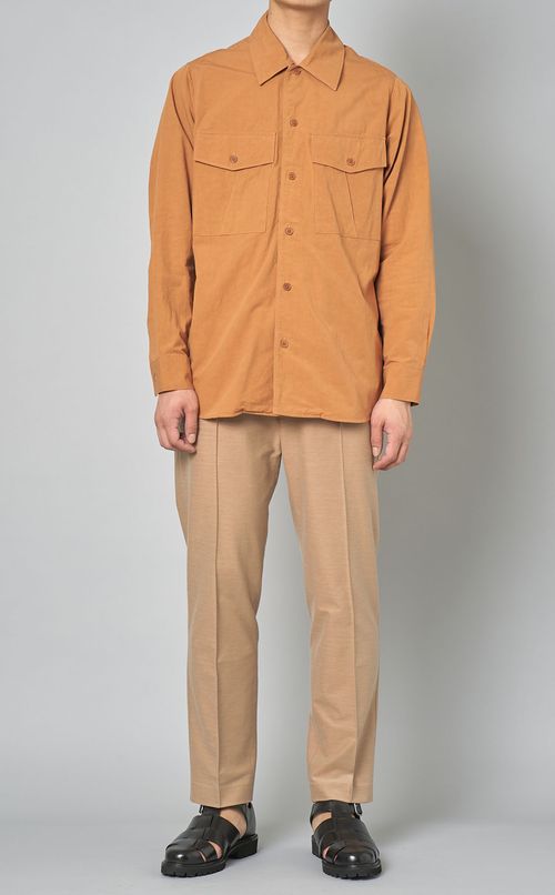 コットンリネンワークシャツ