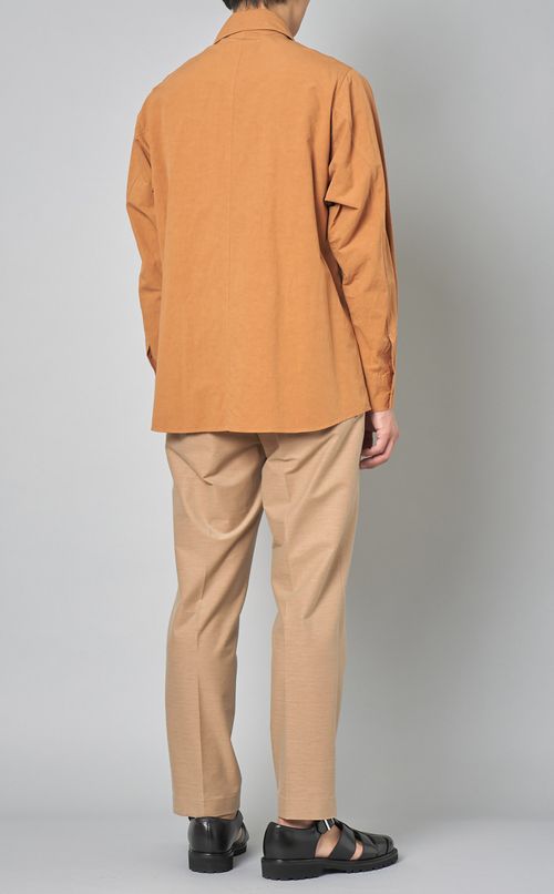 コットンリネンワークシャツ