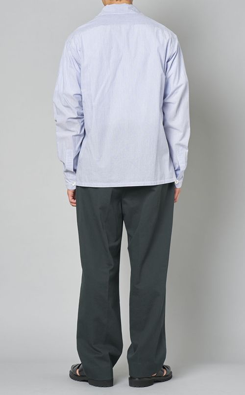 ツイストコットンオープンカラーシャツ