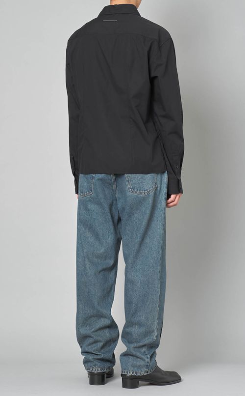 コットンポプリンクロップシャツ