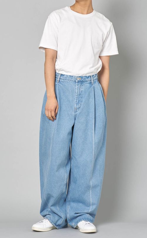 デニムツータックパンツ