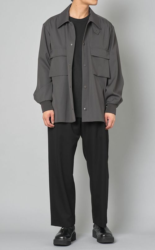 リブシャツブルゾン