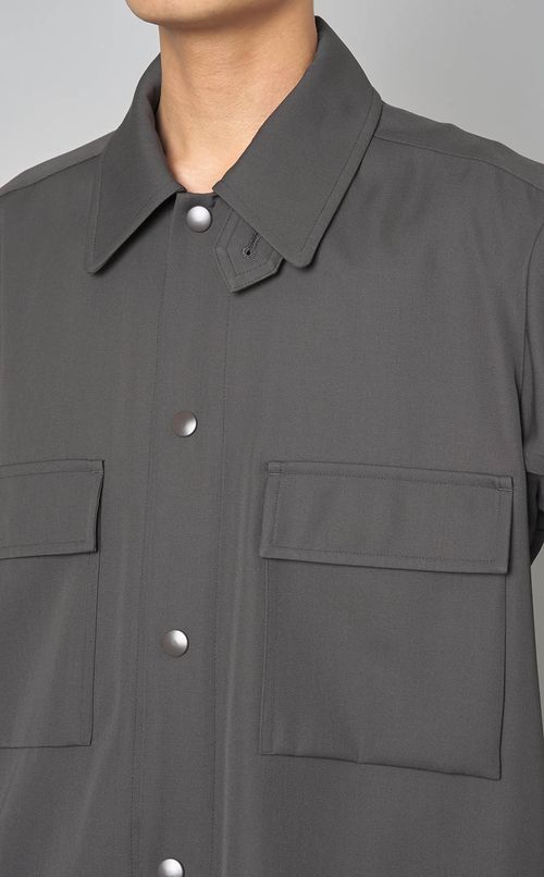 リブシャツブルゾン