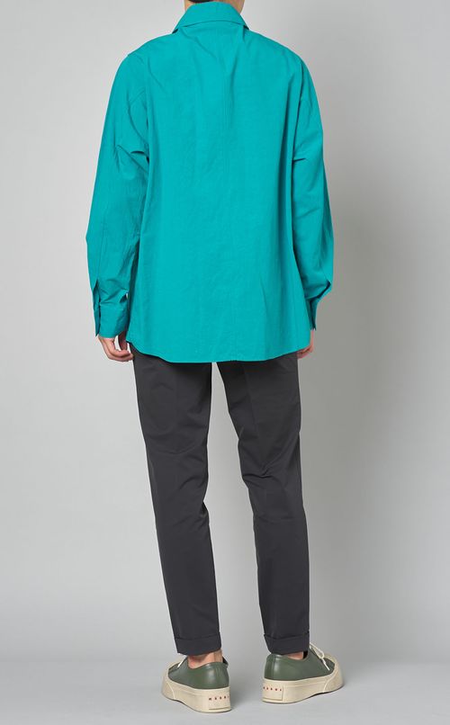 コットンリネンワークシャツ