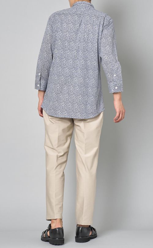 ペイズリープリント七分袖シャツ