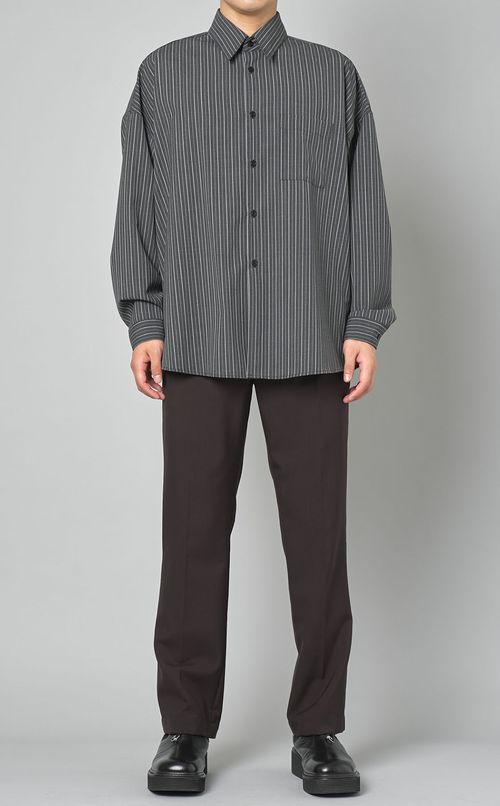 ウールストライプシャツ
