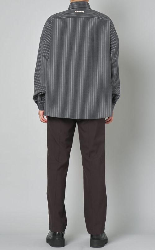 ウールストライプシャツ