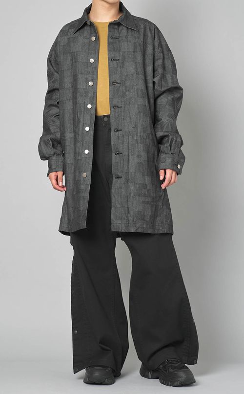 デニムロングシャツアウター