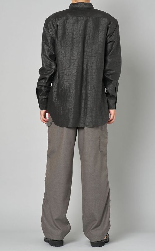 マッドダイシルク切替シャツ