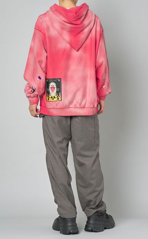 ペイントエンブロイダリーフーディー