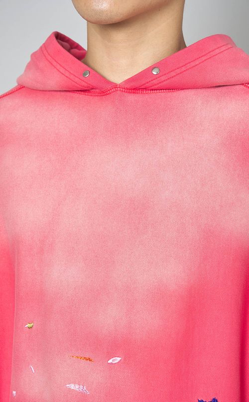 ペイントエンブロイダリーフーディー