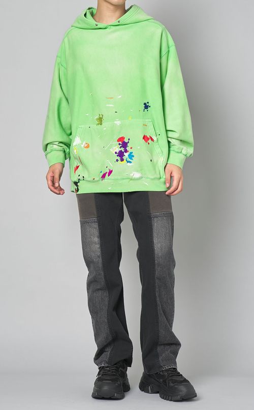 ペイントエンブロイダリーフーディー