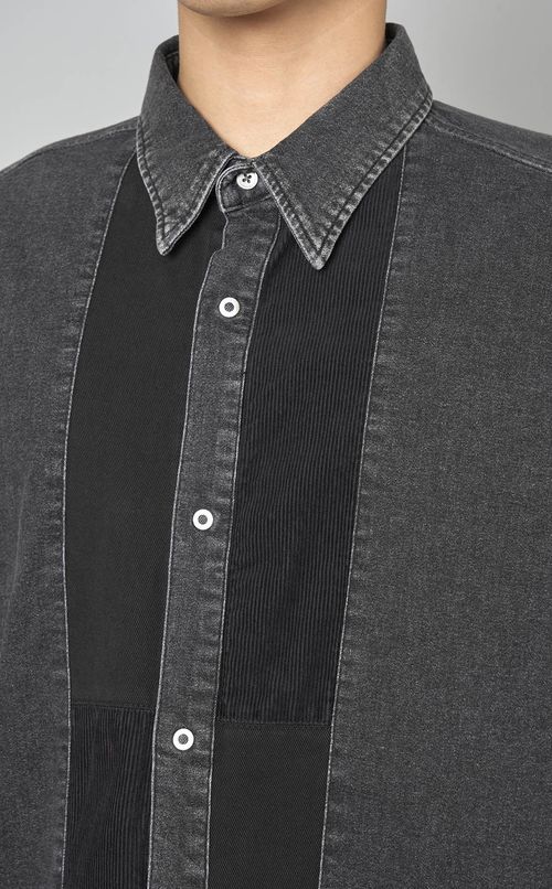 パネルデニムシャツ