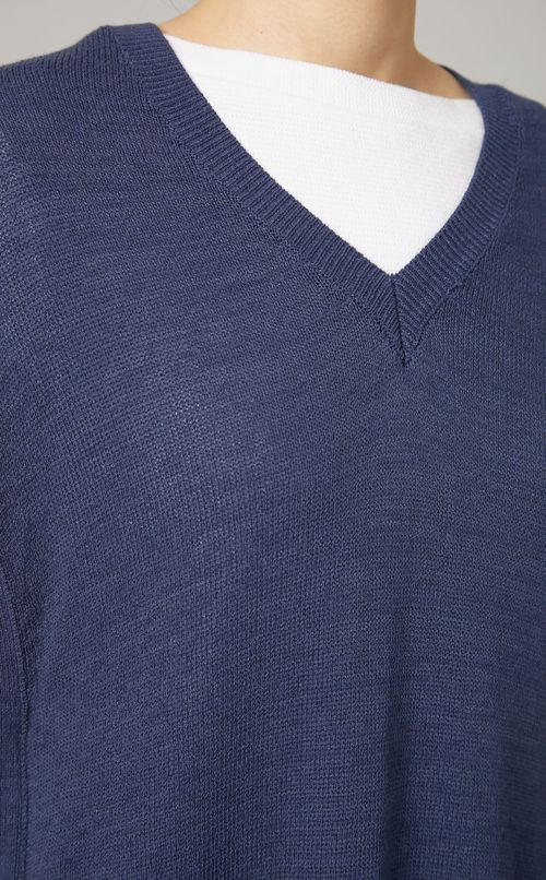 トリプルミックスロングニットジレ